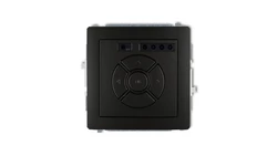 DECO Sterownik roletowy elektroniczny (sterowanie lokalne i pilotem, sterowanie strefą, dodatkowy przycisk) czarny mat 12DSR-3