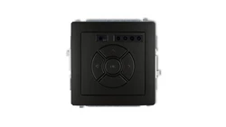 DECO Sterownik roletowy elektroniczny (sterowanie lokalne i pilotem, sterowanie strefą, dodatkowy przycisk) czarny mat 12DSR-3A