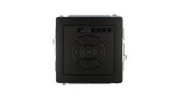 DECO Sterownik roletowy elektroniczny (przycisk centralny/dodatkowy) czarny mat 12DSR-6