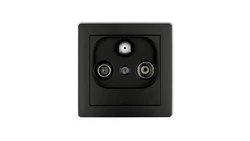 DECO Gniazdo antenowe RTV-SAT końcowe (2 wejścia antenowe) czarny mat 12DGST