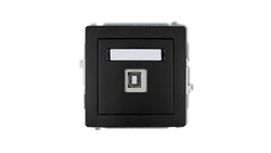 DECO Gniazdo pojedyncze USB-AB czarny mat 12DGUSB-3