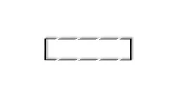 Ramka wypełniająca poczwórna serii DECO czarny mat 12DRW-4