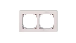 DECO Ramka podwójna DECO Pastel Matt pudrowy róż 40DR-2