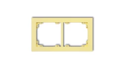 DECO Ramka podwójna DECO Pastel Matt kanarkowy 43DR-2