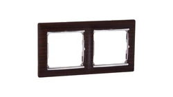 VALENA Ramka podwójna pozioma wenge/srebro 770372