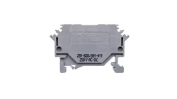 Złączka szynowa 2-przewodowa 4mm2 z diodą 1N4007 szara 281-603/281-411 /100szt./