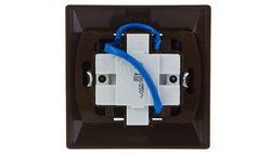 AKCENT Łącznik schodowy + pojedynczy z podświetleniem brązowy ŁP-9AS/24