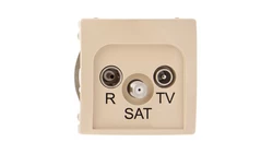 Simon Basic Gniazdo antenowe RD/TV/SAT przelotowe beżowe BMZAR-SAT10/P.01/12
