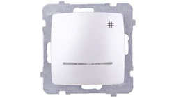 KARO Łącznik krzyżowy z podświetleniem srebrny perłowy ŁP-4SS/m/43