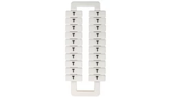 Oznacznik do złączek (EURO) 2,5-70mm2 /T/ biały 43192/1 blister=20 szt/