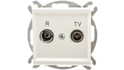 SONATA Gniazdo antenowe RTV przelotowe 10dB ecru GPA-10RP/m/27