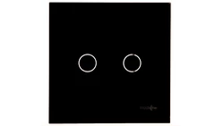 TouchMe Duży panel szklany, łącznik podwójny, czarny TM702B