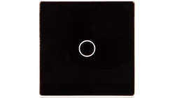 TouchMe Mały panel szklany, łącznik pojedynczy, czarny TM530B