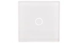 TouchMe Mały panel szklany, łącznik pojedynczy, biały TM530W