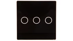 TouchMe Mały panel szklany, łącznik potrójny, czarny TM532B