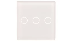 TouchMe Mały panel szklany, łącznik potrójny, biały TM532W