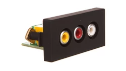 TouchMe Moduł 1/2 gniazdo audio i video czarne TM908B