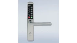 Klamka szyfrowa MCM EASY KEY SLIM INOX, pełny szyld rozstaw 92mm