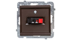 SONATA Gniazdo głośnikowe pojedyncze czekoladowy metalik GG-1R/m/40