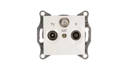 Sedna Gniazdo antenowe RD/TV/SAT przelotowe 8dB białe SDN3501221