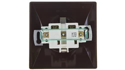 AKCENT Gniazdo pojedyncze z/u Schuko brązowe GP-1AS/24