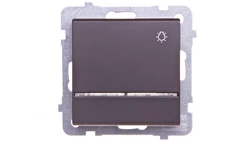 SONATA Przycisk /światło/ z podświetleniem czekoladowy metalik ŁP-5RS/m/40