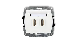 TREND Gniazdo podwójne HDMI biały HDMI-2