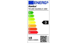 Świetlówka LED T8 G13 1210mm GLASSv3 18W-NW 2700lm 4000K barwa neutralna 3 lata Gwarancji 26064