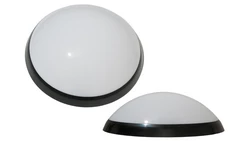 Plafoniera PANTERA 25W E27 czarny pierścień, klosz mleczny D.3190CM