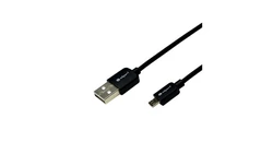 Przewód USB 2.0 High Speed 1m USB - microUSB gumowy czarny EN102