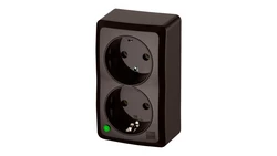 BERG Gniazdo podwójne schuko n/t 2x2P+Z 16A brązowy 3738-05