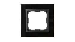 VENA2 Ramka pojedyncza szkło Xglass akrylowe czarny + antracyt 5209181