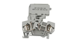 Złączka bezpiecznikowa 4mm2 szara 10A 5x 20mm 281-611/281-541