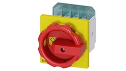 Rozłącznik główny/awaryjny 3P+N 16A 7.5kW AC23A 400V montaż tablicowy pokrętło żółto-czerwone 4 otwory 3LD2003-1TL53