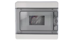 Rozdzielnica modułowa PV 1x8 natynkowa drzwi transp. seria 620 IP65 200x180x100 szyna N+PE szara EC62008E