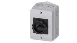 Rozłącznik główny w obudowie 3P 25A 9.5kW AC23A 400V styki pom 1Z 1R pokrętło czarne 3LD2164-1GP51