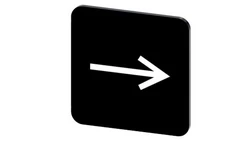 Etykieta samoprzylepna do kaset 22x22mm czarna inskrypcja symbol graficzny strzałka SIRIUS ACT 3SU1900-0AF16-0QR0 /10szt./