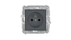 MINI Gniazdo pojedyncze z/u z przesłonami grafitowy mat 28MGP-1zp