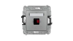 MINI Gniazdo głośnikowe pojedyncze srebrny metalik 7MGG-1