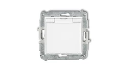 MINI Gniazdo bryzgoszczelne z/u IP44 z przesłonami klapka biała białe MGPB-1zp