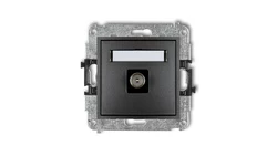 MINI Gniazdo antenowe pojedyncze TV grafitowe 11MGTV-1