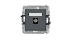 MINI Gniazdo antenowe pojedyncze TV grafitowy mat 28MGTV-1