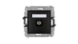 MINI Gniazdo antenowe pojedyncze TV czarny mat 12MGTV-1