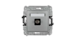 MINI Gniazdo antenowe pojedyncze TV srebrny metalik 7MGTV-1