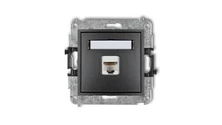 MINI Gniazdo komputerowe pojedyncze 1xRJ45 kat. 5e 8-stykowy grafitowy 11MGK-1