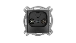 MINI Gniazdo antenowe RTV przelotowe 12dB grafitowy 11MG12P