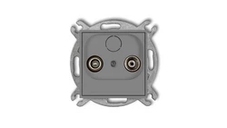 MINI Gniazdo antenowe RTV przelotowe 12dB szary mat 27MG12P