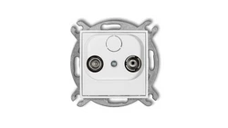 MINI Gniazdo antenowe RTV przelotowe 9dB biały MG9P