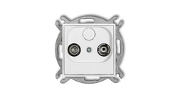 MINI Gniazdo antenowe RTV przelotowe 15dB biały MG15P