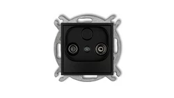 MINI Gniazdo antenowe RTV przelotowe 15dB czarny mat 12MG15P